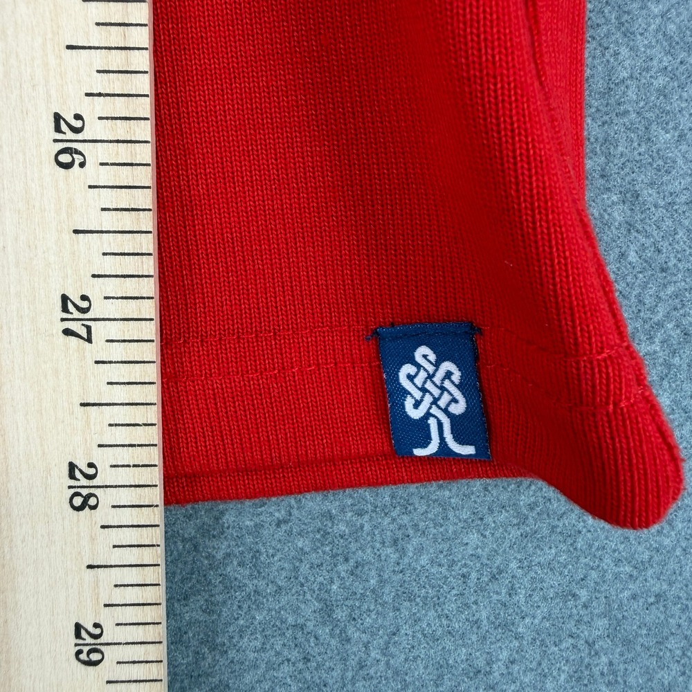 Withernot The Naiad Mens Rugby Shirt Red Blue Green Striped Cotton Size M Preppy - Picture 6 of 6